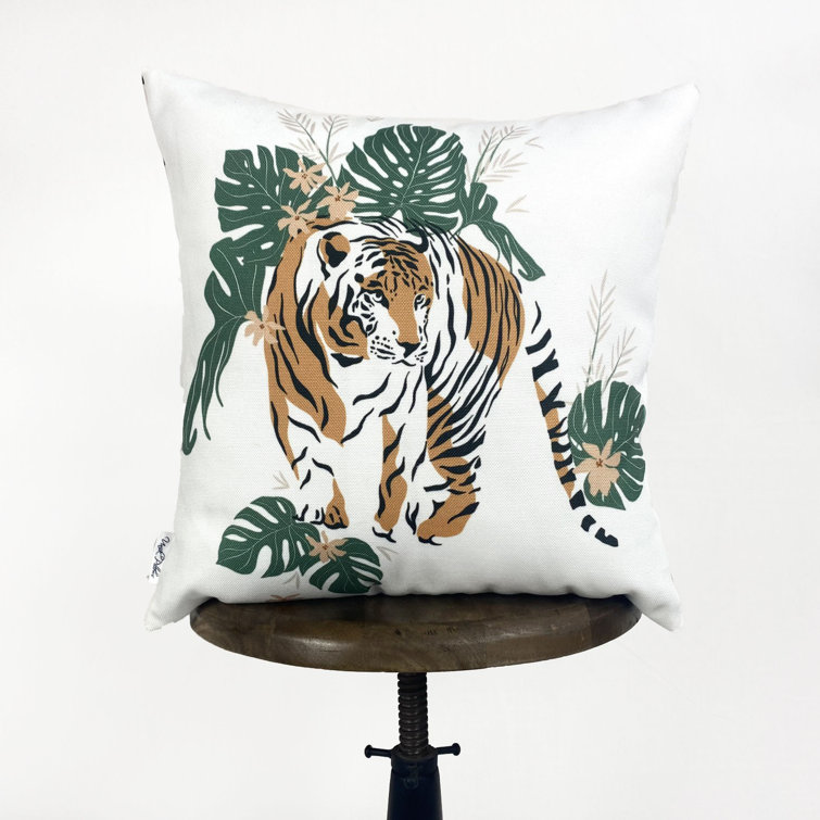 Bay Isle Home Tiger Tiger Decor Tiger Print Leaves Decorative